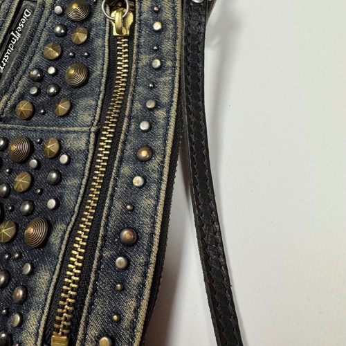 DIESEL INDUSTRY METAL STRASS RARE DENIM Y2K SMALL BAG VINTAGE DAMEN - Bild 16 von 24