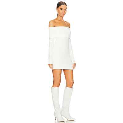 ENZA COSTA X REVOLVE Off the Shoulder Sweater Mini Dress XL Winter White  NWOT