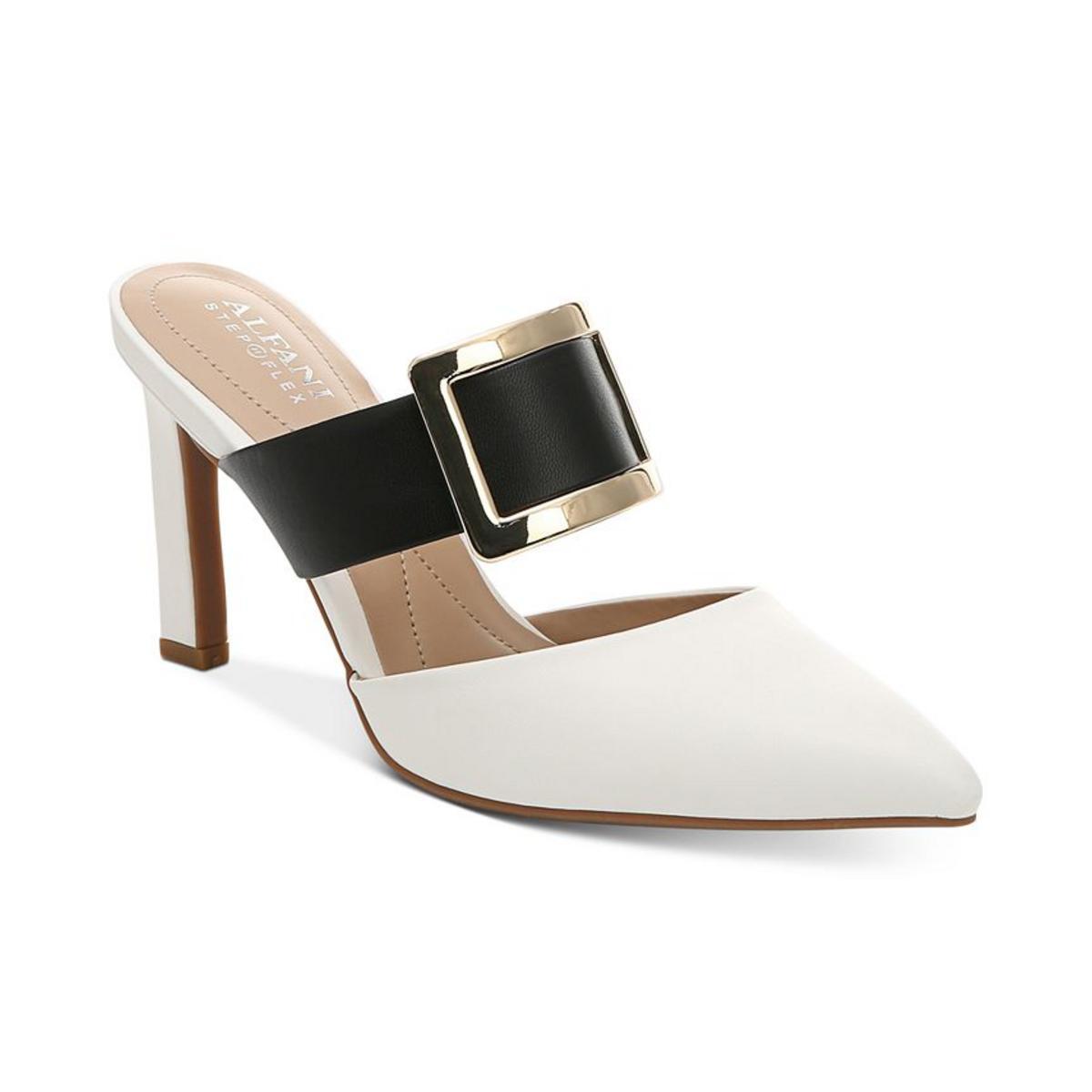 Женские слипоны Alfani цвета слоновой кости на модных каблуках-котятках 8,5 см (B,M) BHFO 3628