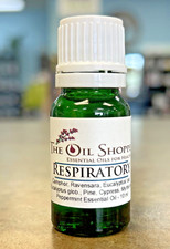 Respiratory 100 Conc. Essential Oil Blend l0 ml Green Glass Eurodropper Bottle