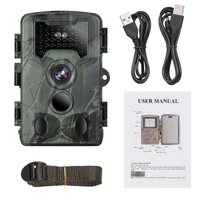 36MP 1080P Trail and Game Camera with Night Vision 3 PIR Sensors Waterproof