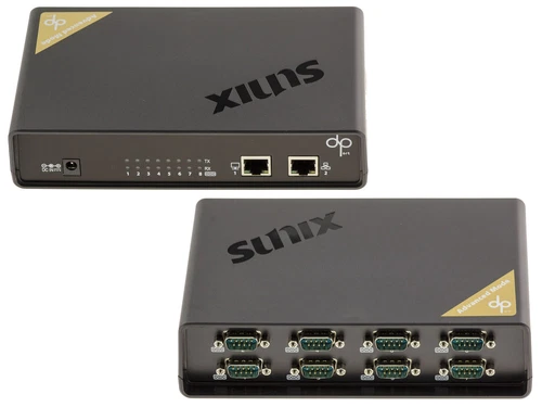 Convertisseur Ethernet RJ45 TCP/IP vers Série RS232 8 PORTS COM RS-232 DB9 SUNIX