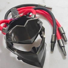 Overwatch Shadow Genji Cosplay Helmet Dreadlock Cyberpunk Machinery Mask Black