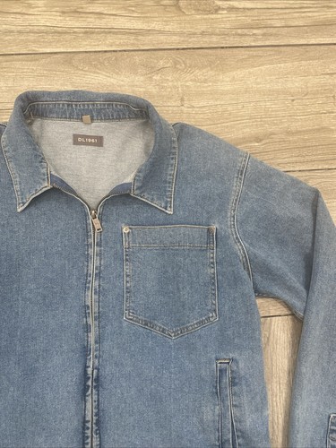 CHAQUETA NIYO DL1961 Lt Vista Denim Azul Jean Chaqueta Cremallera Completa Talla M - Imagen 3 de 9