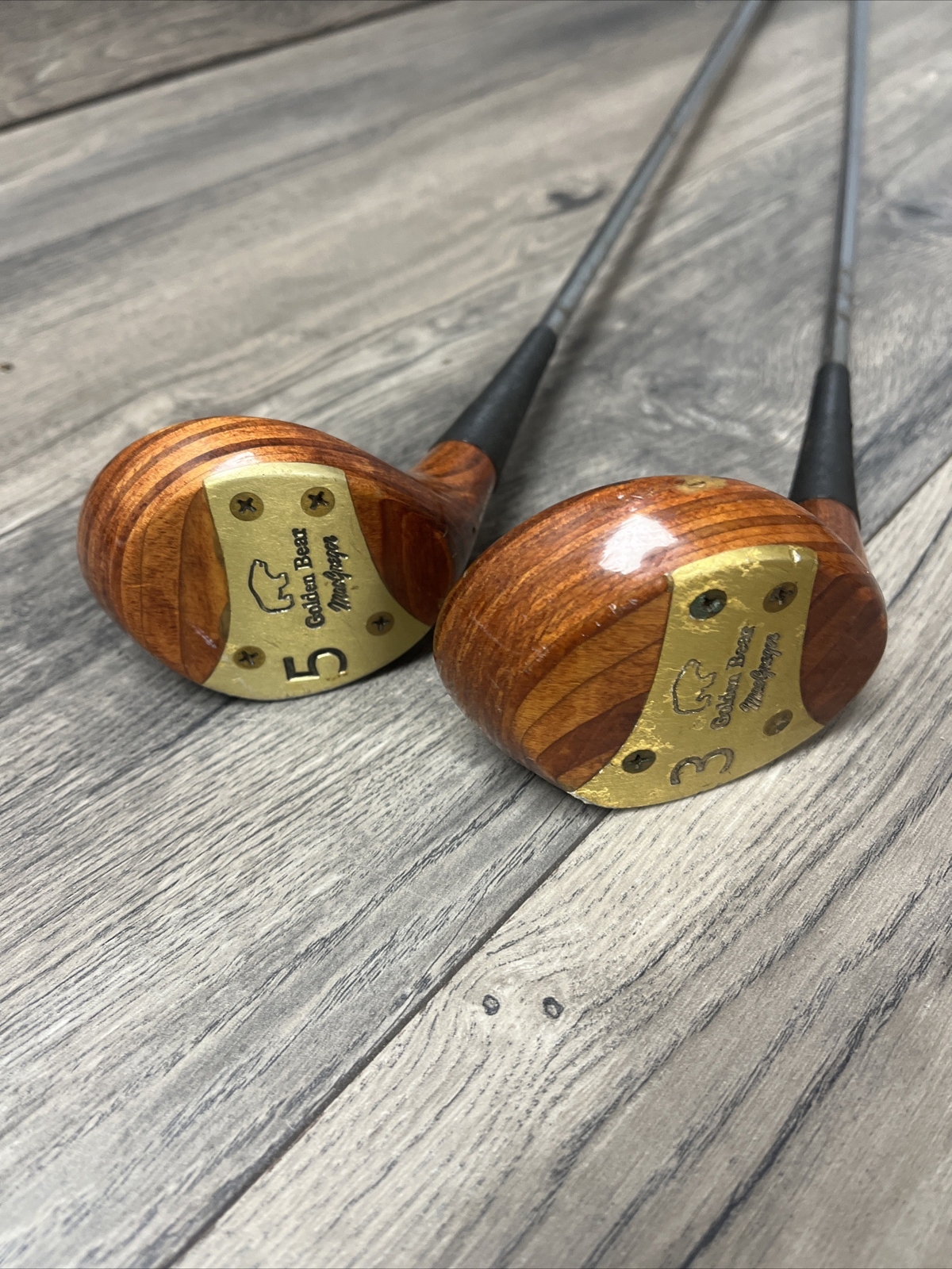 Vintage MacGregor Jack Nicklaus Golden Bear Golf Clubs Lot of 2 Woods