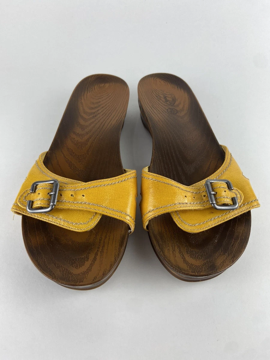 Dr scholl's yellow sandals clearance
