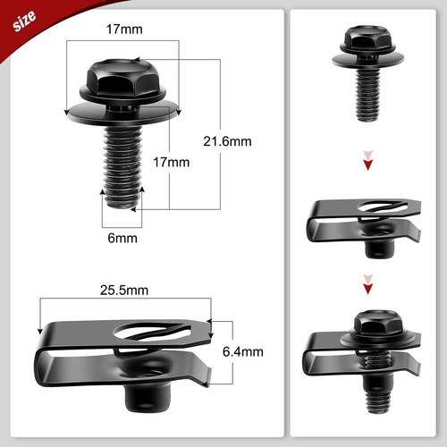 Nilight 415 Pcs Car Retainer Clips & Fastener Remover Auto Push Pin Rivets - Picture 50 of 63