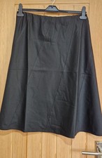 NEW EX DAMART SIZE 26 L27 BLACK 3/4 LINED ELASTICATED PULL ON SKIRT D9