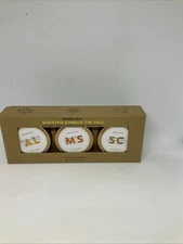 Trader Joe's Candle Trio Autumn Leaves, Maple Sugar, Spiced Chai 3 oz Each NEW