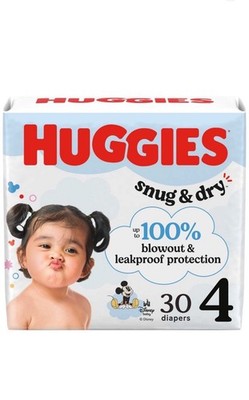 Huggies Snug & Dry Diapers - Size 4 - 30ct