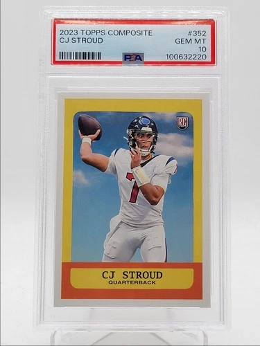 CJ STROUD 2023 TOPPS COMPOSITE HERITAGE ROOKIE TEXANS GEM RC PSA 10 Q4320