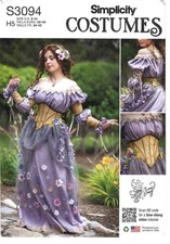 Simplicity S3094 Womens 6 to 14 Fairy Costume Uncut Sewing Pattern