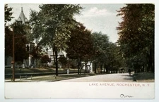 Vintage 1907 Litho Postcard Lake Avenue Rochester NY Divided Back