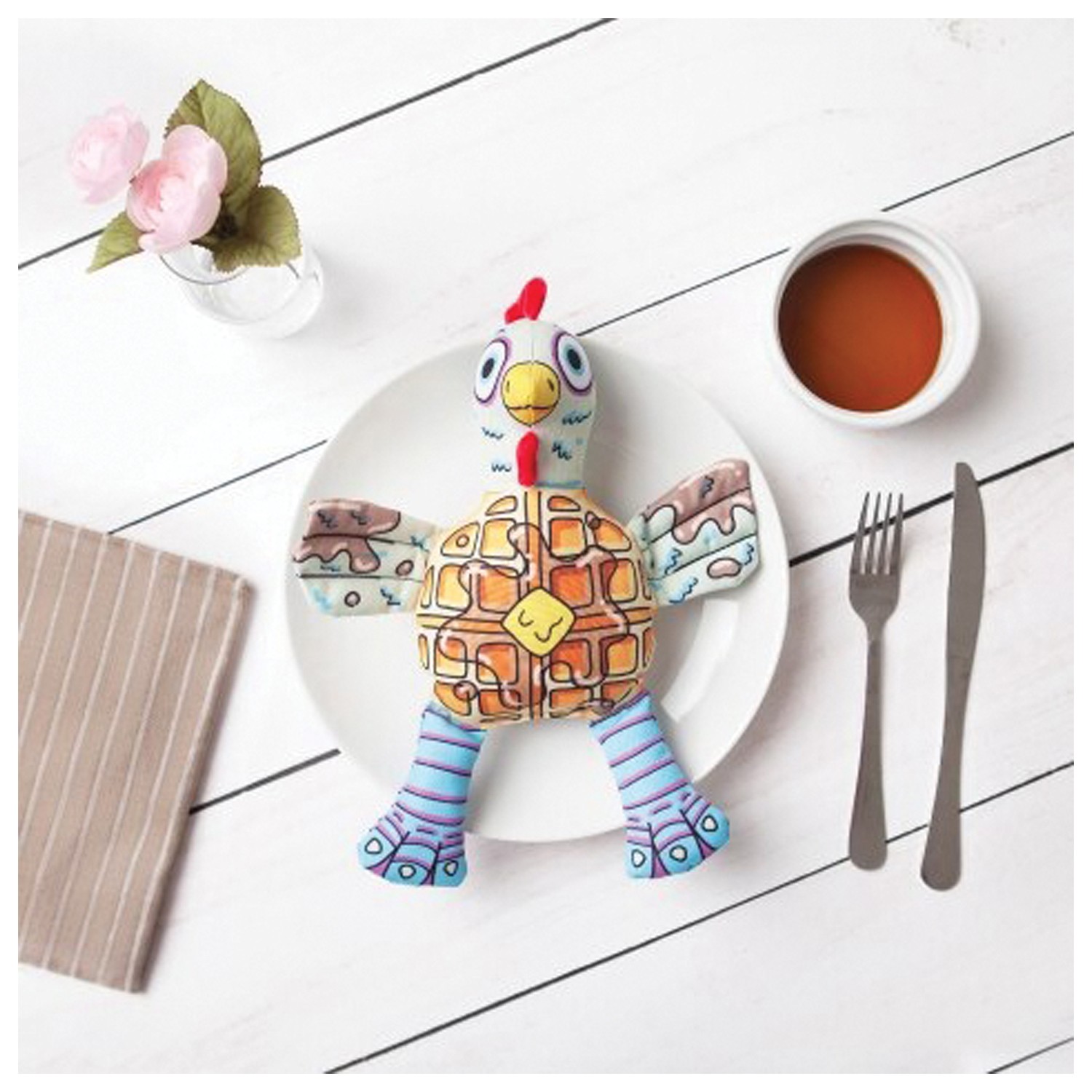 Лакомства для кошек Fat Cat Foodies с курицей и вафлями - Изысканная закуска с настоящими