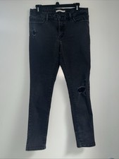 Levi's 711 Women's Mid-Rise Skinny Jeans, Size 28 - Soft Black