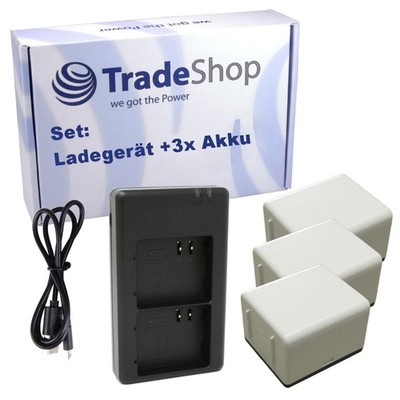 3x Akku + Ladegerät für Arlo VMC4040P-100EUS, VMC5040-100EUS VMA5400-10000S