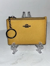 Coach Mini Skinny ID Case Wallet Yellow