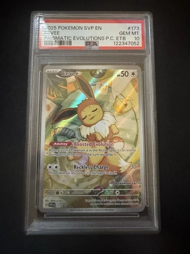 PSA 10 Eevee #173 Pokemon Center Stamp PC ETB Promo Prismatic Evolutions