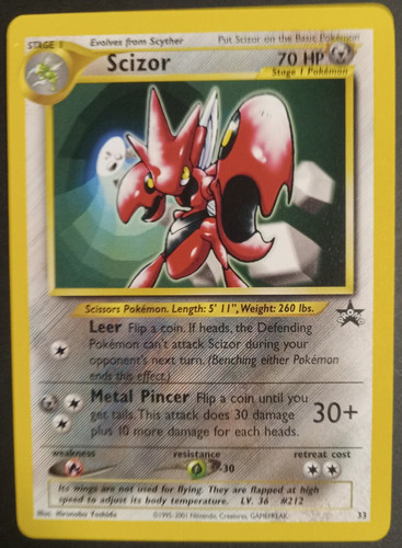 Pokemon TCG Scizor 33 WOTC Wizards Black Star Promos LP 2001