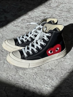 Comme des Garçons Play x Converse Chuck Taylor 70 High in Black - Size 37.5 EU