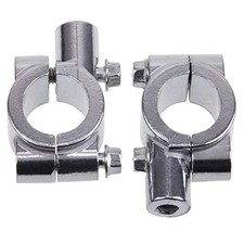 1 Pair Universal 8mm/10mm Motorcycle 7/8" Handle Bar Thread Mirror Mount Hold...