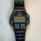 Vintage Timex Ironman Triathlon Indiglo Night-Light Digital Wristwatch Black