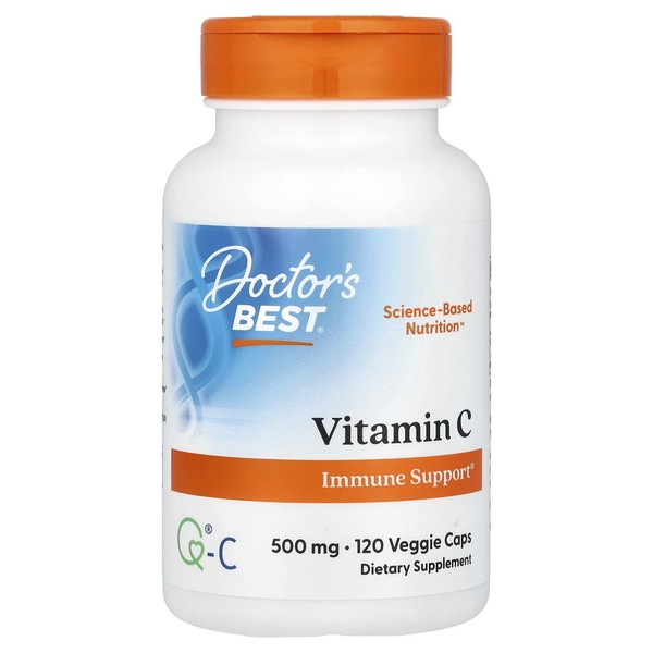 Doctor's Best, Vitamin C Mit Qc, 500 Mg, 120 Pflanzliche Kapseln-image