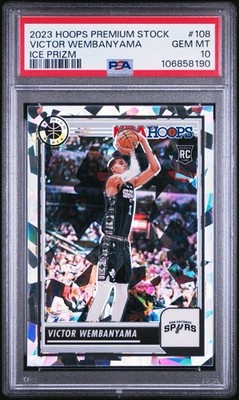 PSA 10 Victor Wembanyama Rookie 108 Prizm Cracked Ice 2023 Hoops