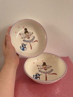 Whittards Of Chelsea Prinzessin Fee & Katze Design mit Herzen Salatschüsseln X2 