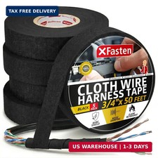 Wire Harness Tape, 3/4-Inch x 50-Foot 5-Pack , High Temp Wiring Loom Harness, S