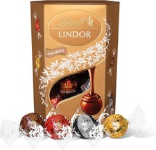 Lindt Lindor Assorted Chocolate Truffles – 200g Box (Approx. 16 Balls) – Smooth