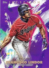 2020 Topps Inception Francisco Lindor Purple /150 Indians Card