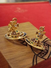 Vivienne Westwood Gold Tiny Orb Earrings Used Classic Jewelry Japan