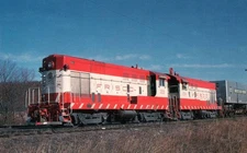 Frisco Fairbanks-Morse Diesel Switchers Train Postcard Tulsa 1970
