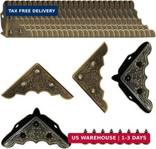 Bivethoi 48 Pcs Antique Brass Jewelry Box Corner Protector  Vintage Decorative