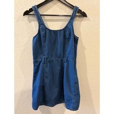 American Eagle Denim Mini Dress Medium Wash Sleeveless Scoop Neck Blue Small