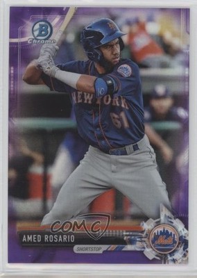2017 Bowman Chrome Prospects Purple Refractor 67/250 Amed Rosario #BCP151 6o3