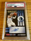 2020-21 Panini NBA Hoops Great Significance Jalen Brunson Auto PSA 6 NY Knicks!