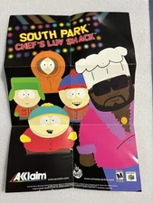 South Park Chefs Luv Shack & Rally Nintendo 64 Double Sided Insert Poster ONLY