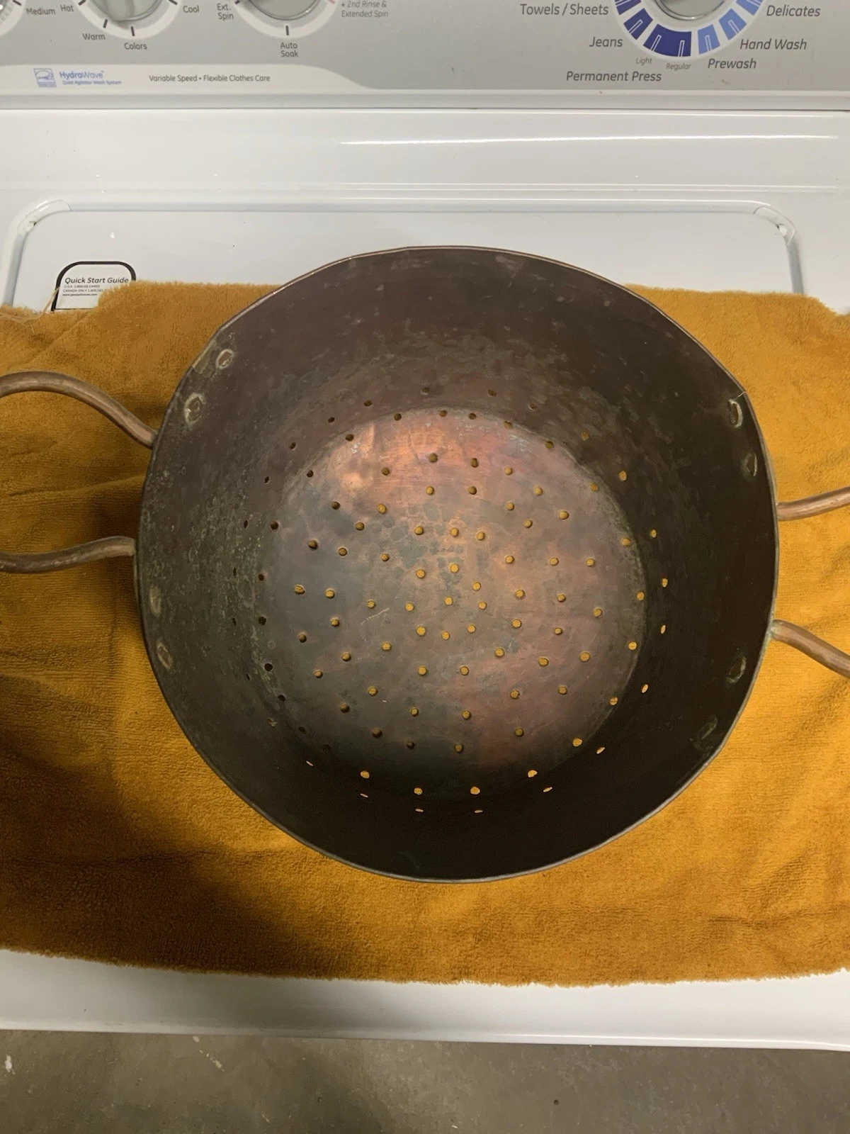 Vintage Antique Copper Colander