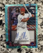 Niko Kavadas - 2025 Topps Chrome Update Aqua Wave Refractor Auto /199
