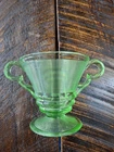Vintage Depression Glass Uranium Sugar Bowl Late 20s/early 30s