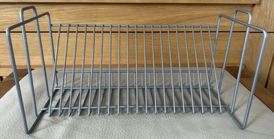 20 CD Tischplatte Aufbewahrung Halter Silber Metall Stapelbar