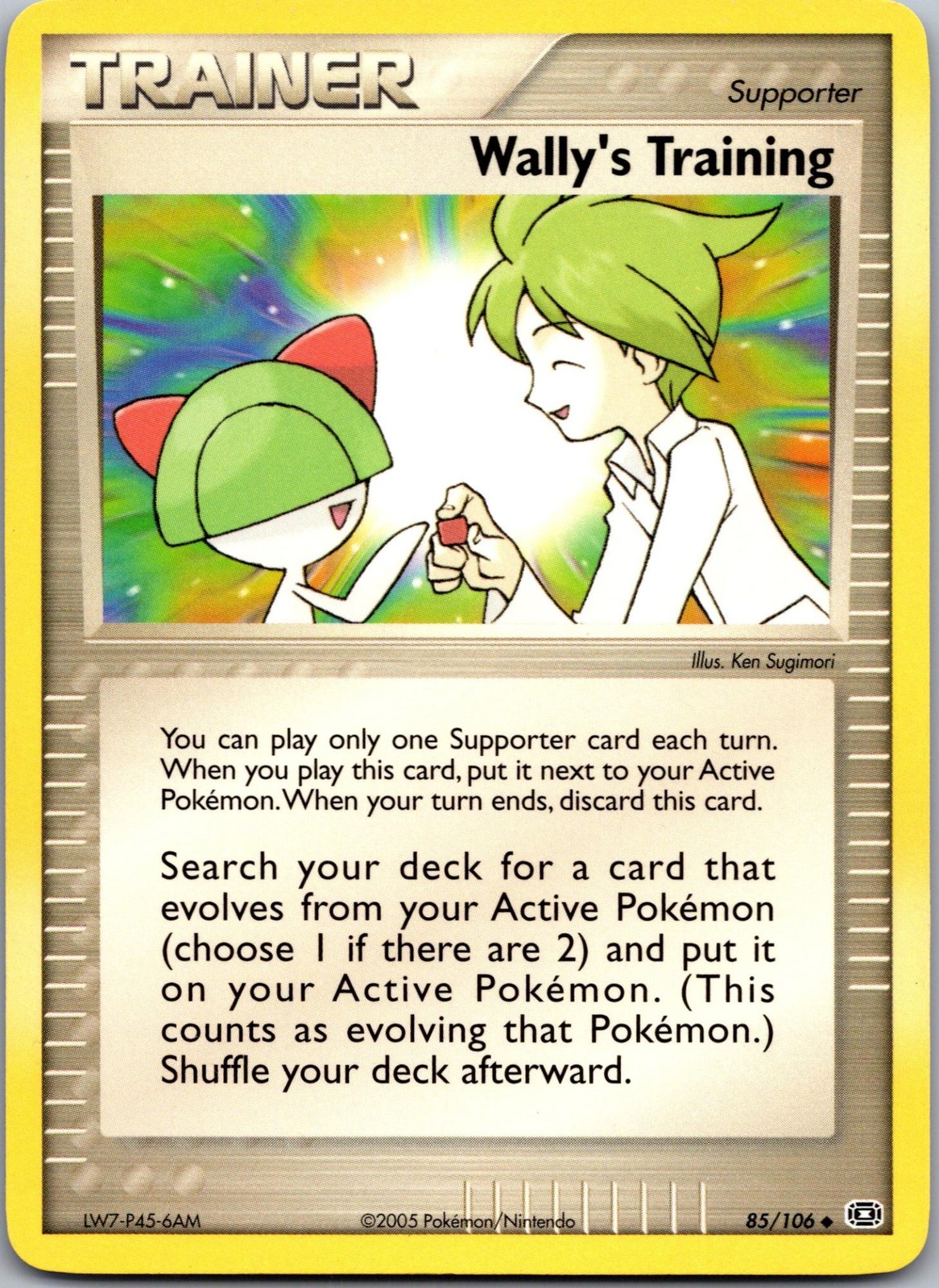Wally's Training 85/106 Uncommon Emerald Pokemon Near Mint