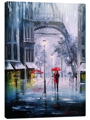 Leinwandbild Der erste Schnee in Paris - Olha Darchuk