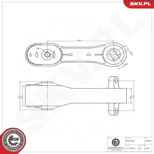 Esen Skv Lagerung, Motor Hinten, Links, Rechts, Vorne U.A. FüR Bmw, Mini-image