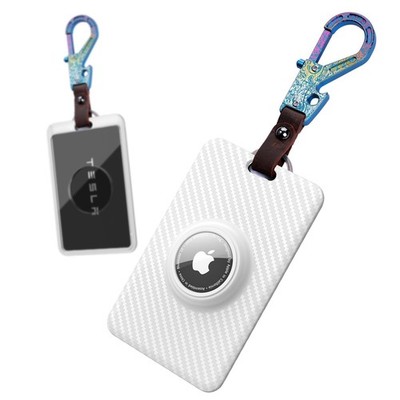 tesla key card holder with apple airtag Titanium Keychain Clip3 y s x car key...