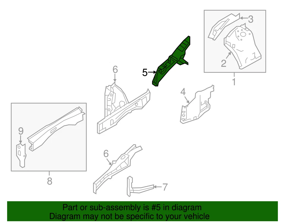 Genuine Nissan 2013-2014 Nissan Pathfinder - Upper Rail F4181-3KAMA - Image 2 of 2