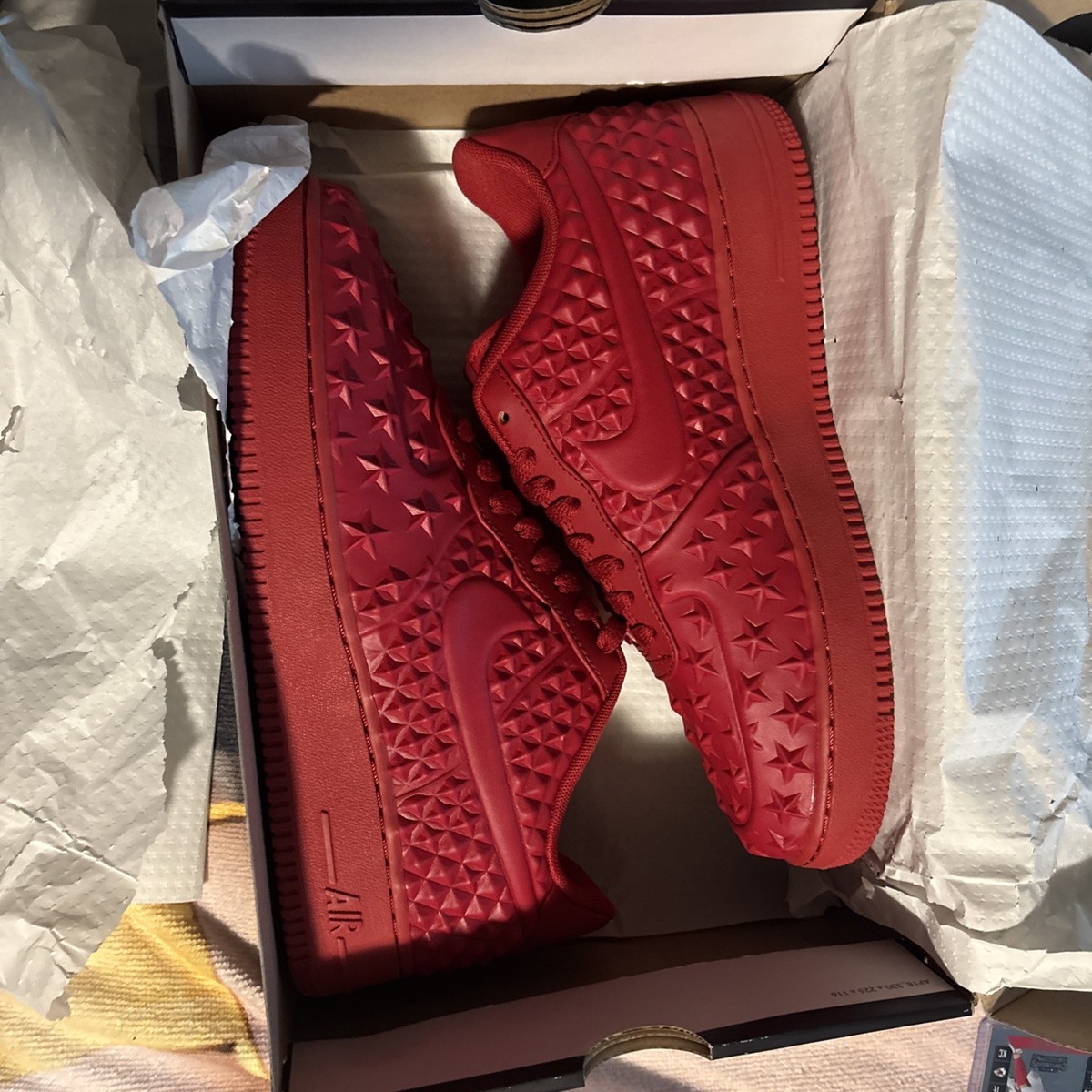 Men 9.0US Nike Air Force 1 Lv8 Vt Independent Day Red Sneaker