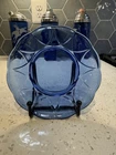 Hazel Atlas Cobalt Ritz Blue Newport Hairpin 6" Sherbet Bread Butter Plate